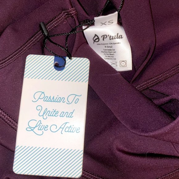 P'Tula Emily Leggings in Midnight Plum Size Xtra Small New With Tags - Picture 6 of 7